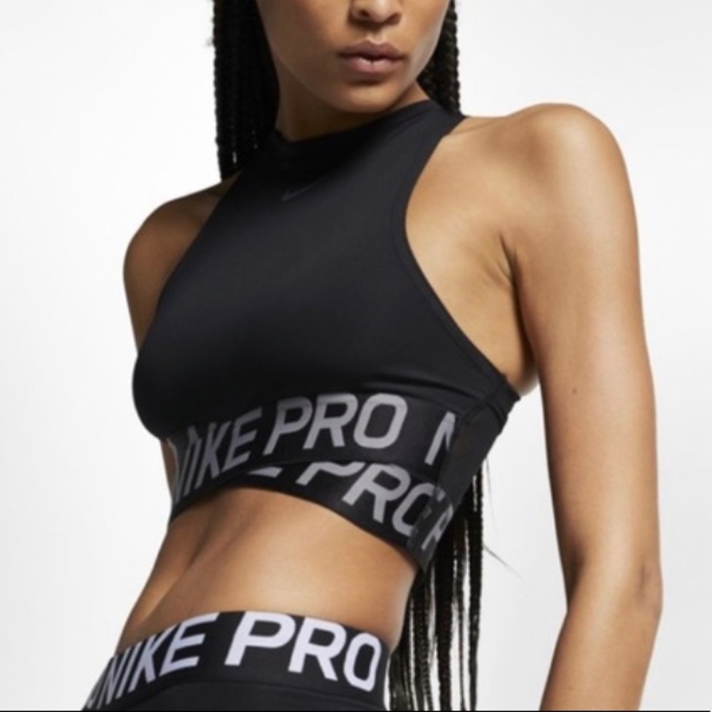 Nike Pro Black and White Crop Top